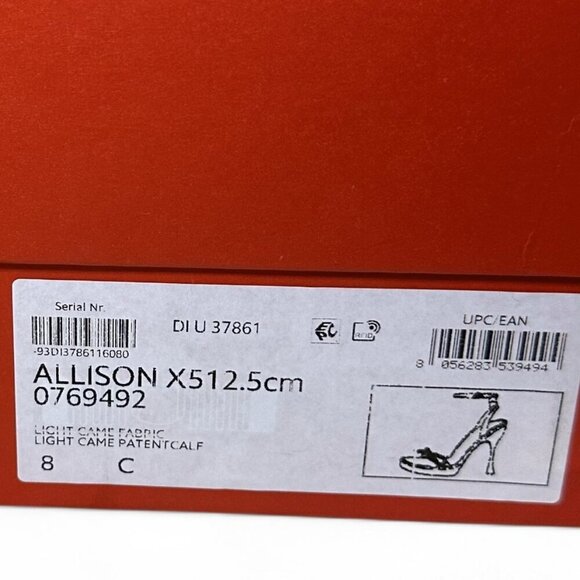 Salvatore Ferragamo Allison Crystal Knot High Heel Sandal, Light Camel, Sz 8 NIB - Picture 10 of 10